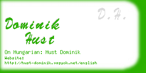 dominik hust business card